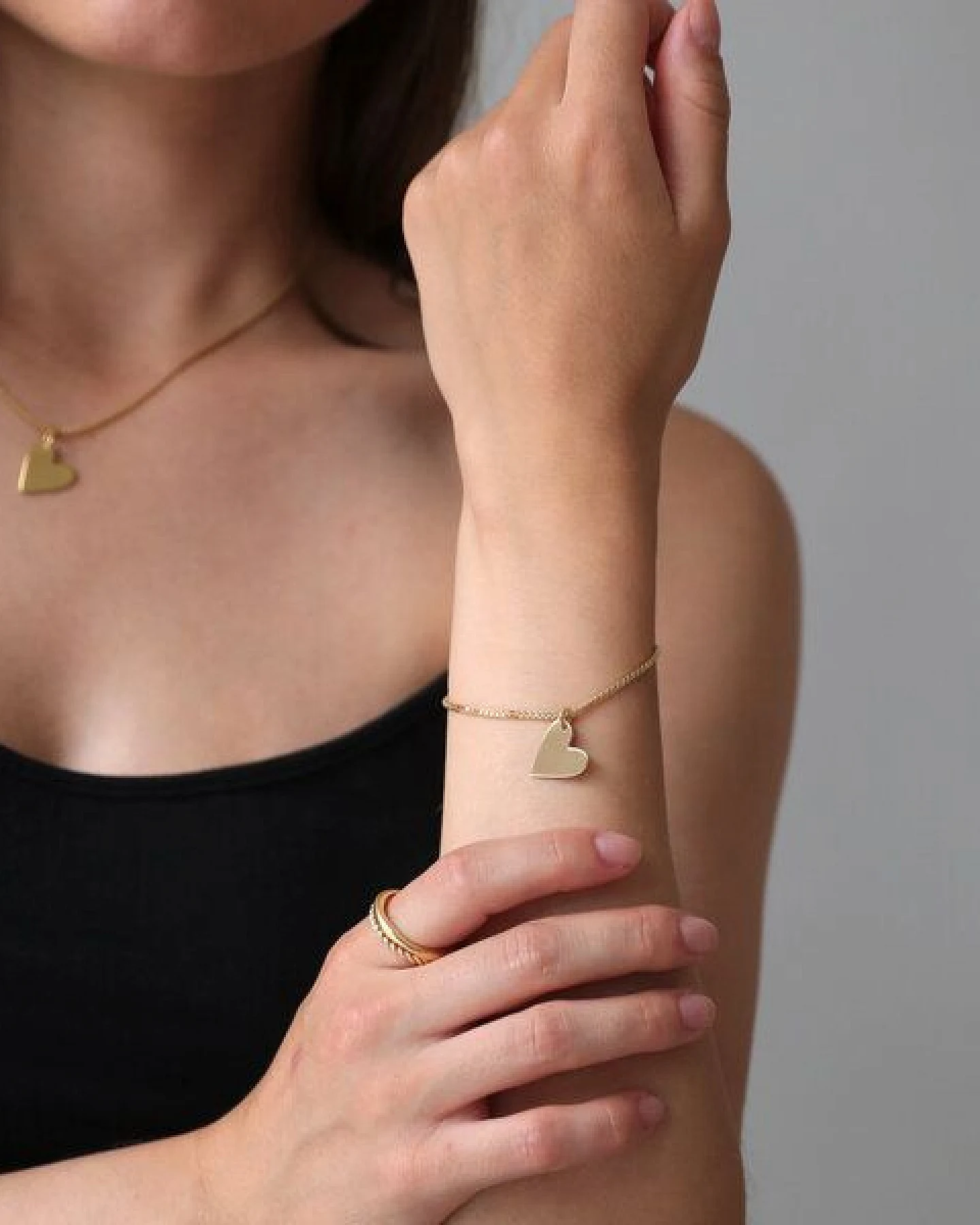 BELLYBIRD Jewellery Armband - Venezianerkette mit Herzanhänger, 925 Silber, vergoldet – Ansicht 3