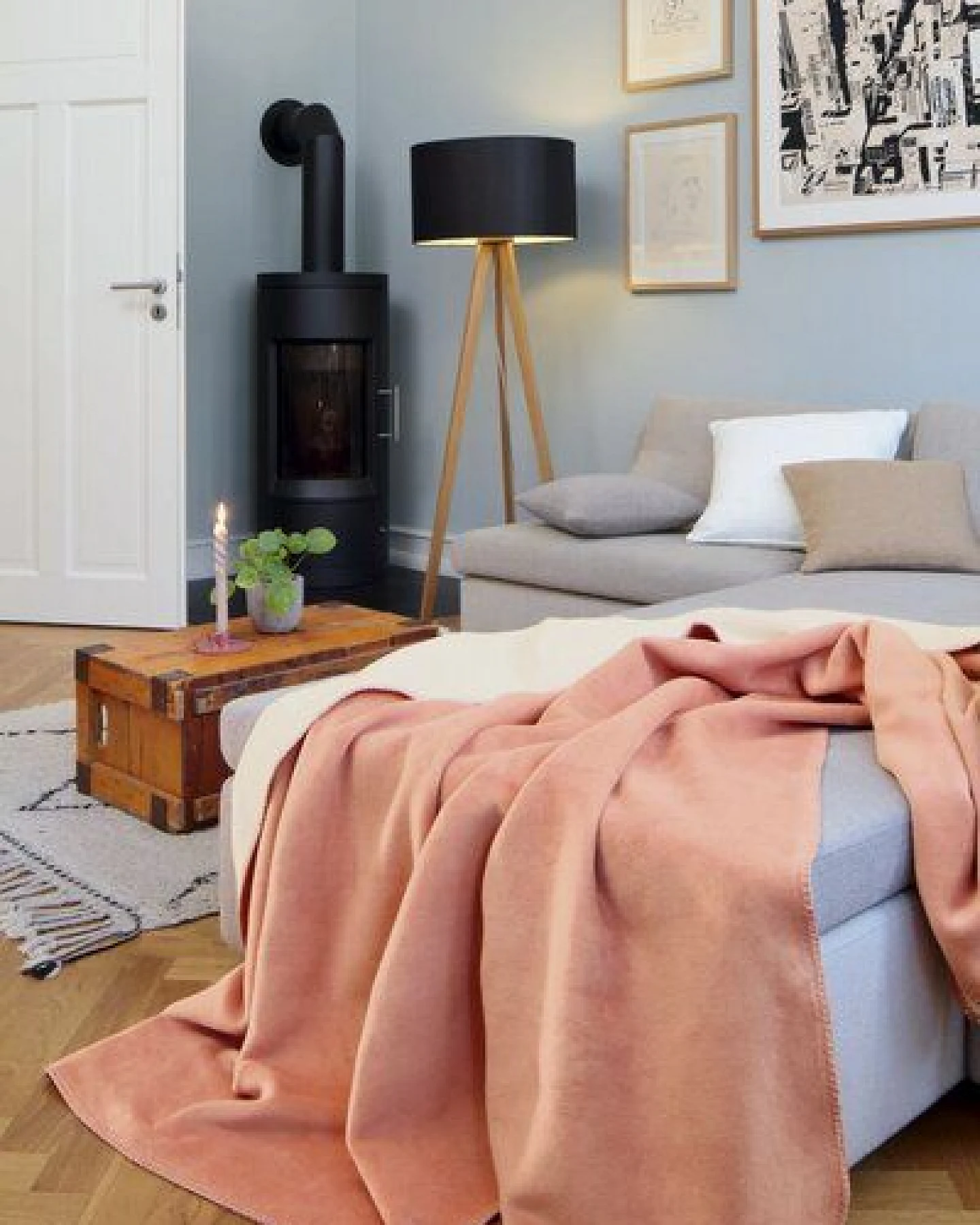 biederlack Wohn-und Kuscheldecke "Duo Cotton" tolle Farben – Ansicht 2