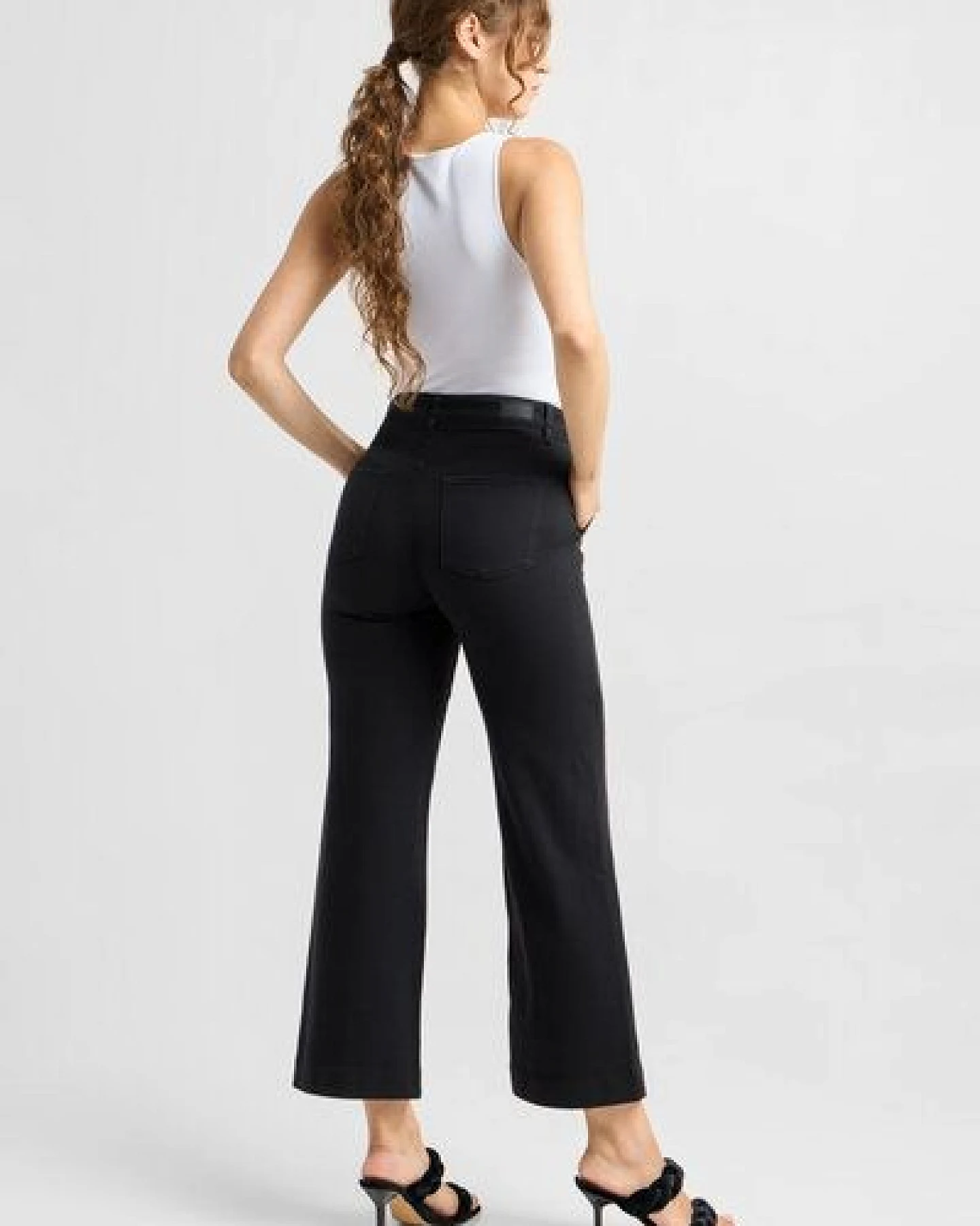 Damen Jeans DEW Flared High Waist French Pocket DAWN Bio-Baumwolle – Ansicht 3