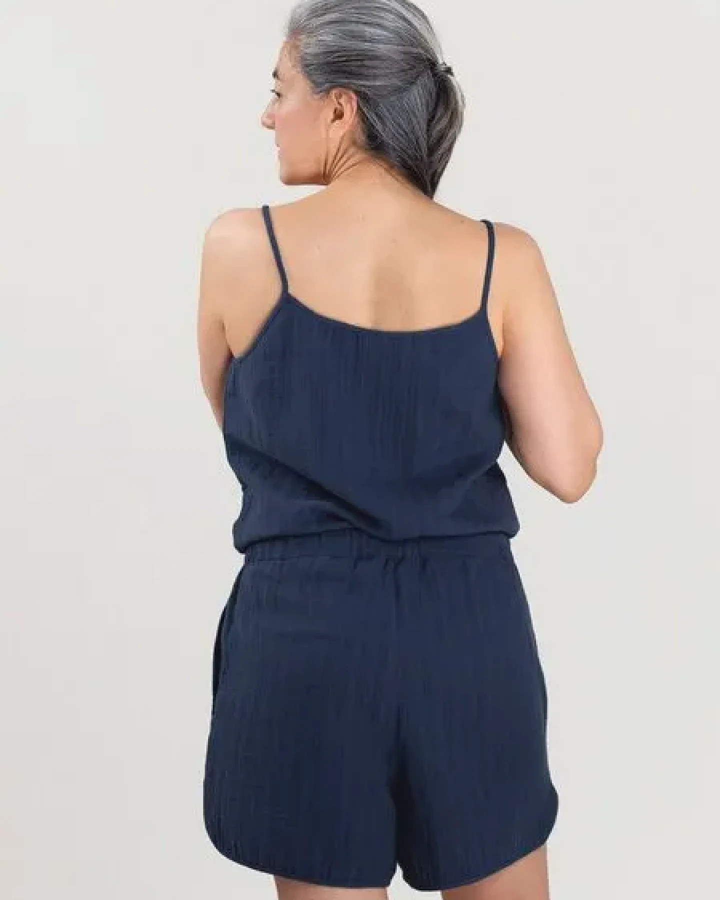 erlich textil Fiona lange Mousseline Hose aus Bio-Baumwolle, made in Europe – Ansicht 2