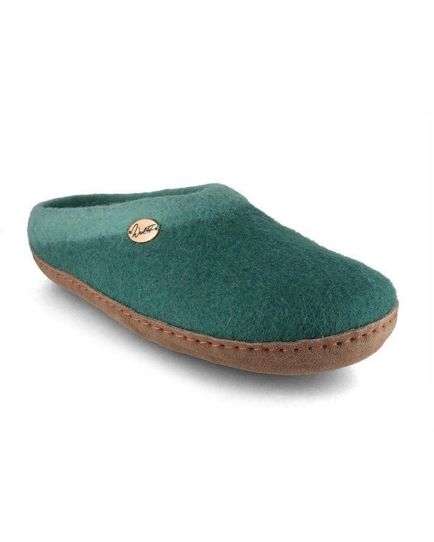 WoolFit Sherpa Barfuß-Hausschuhe unisex Filz-Pantoffeln mit Ledersohle, aus 100% Schurwolle – Ansicht 3