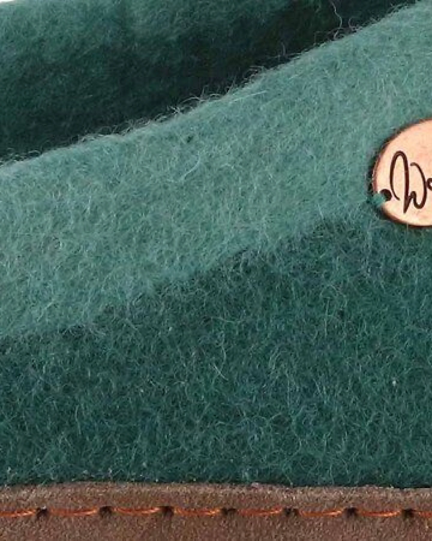 WoolFit Sherpa Barfuß-Hausschuhe unisex Filz-Pantoffeln mit Ledersohle, nachhaltig aus 100% Wolle – Ansicht 4