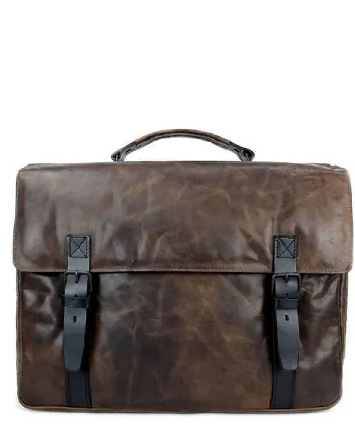 manbefair AKTENTASCHE/LAPTOPTASCHE RUBEN Leder smokey braun