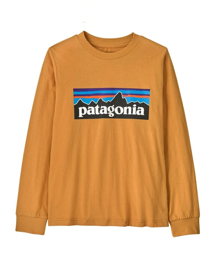 Patagonia - Kid's L/S P-6 Logo T-Shirt - Pullover Gr XS orange