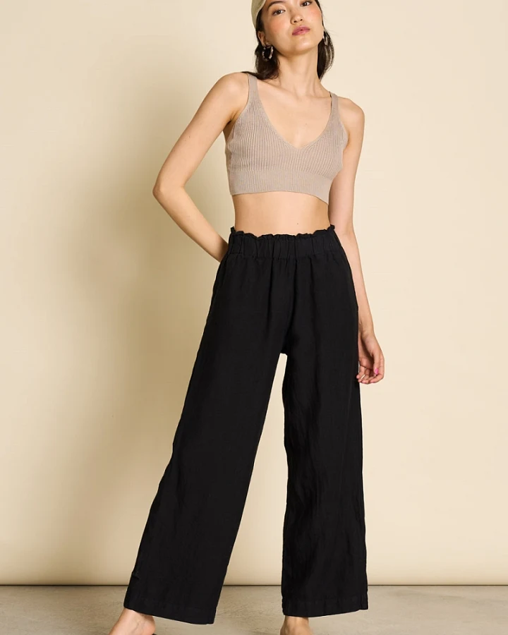 JAN 'N JUNE Damen vegan Hose Beveren Schwarz