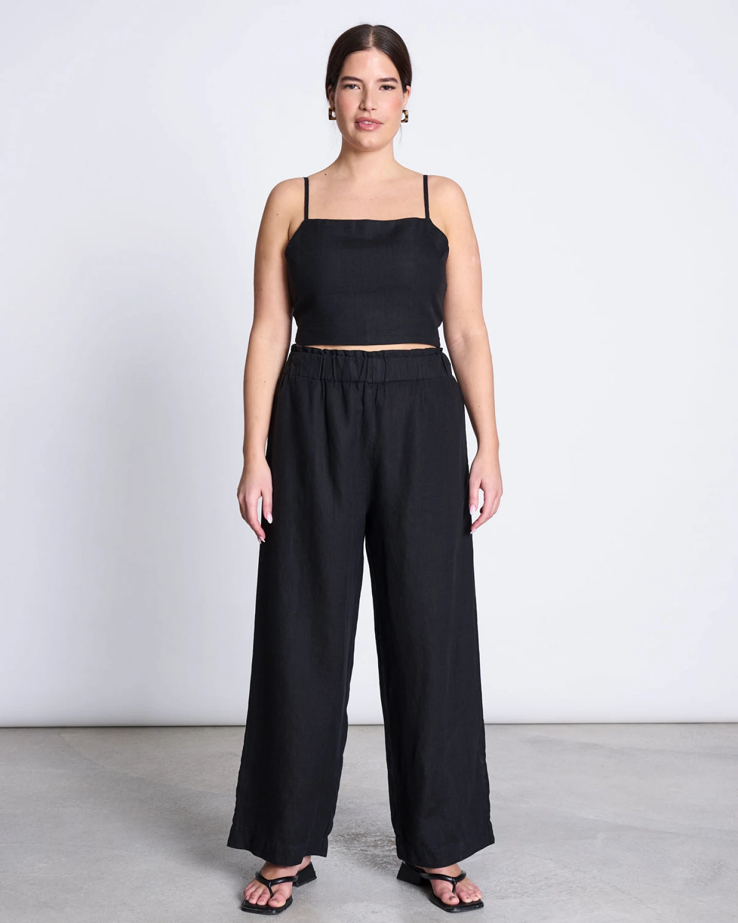 JAN 'N JUNE Damen vegan Hose Beveren Schwarz – Ansicht 2