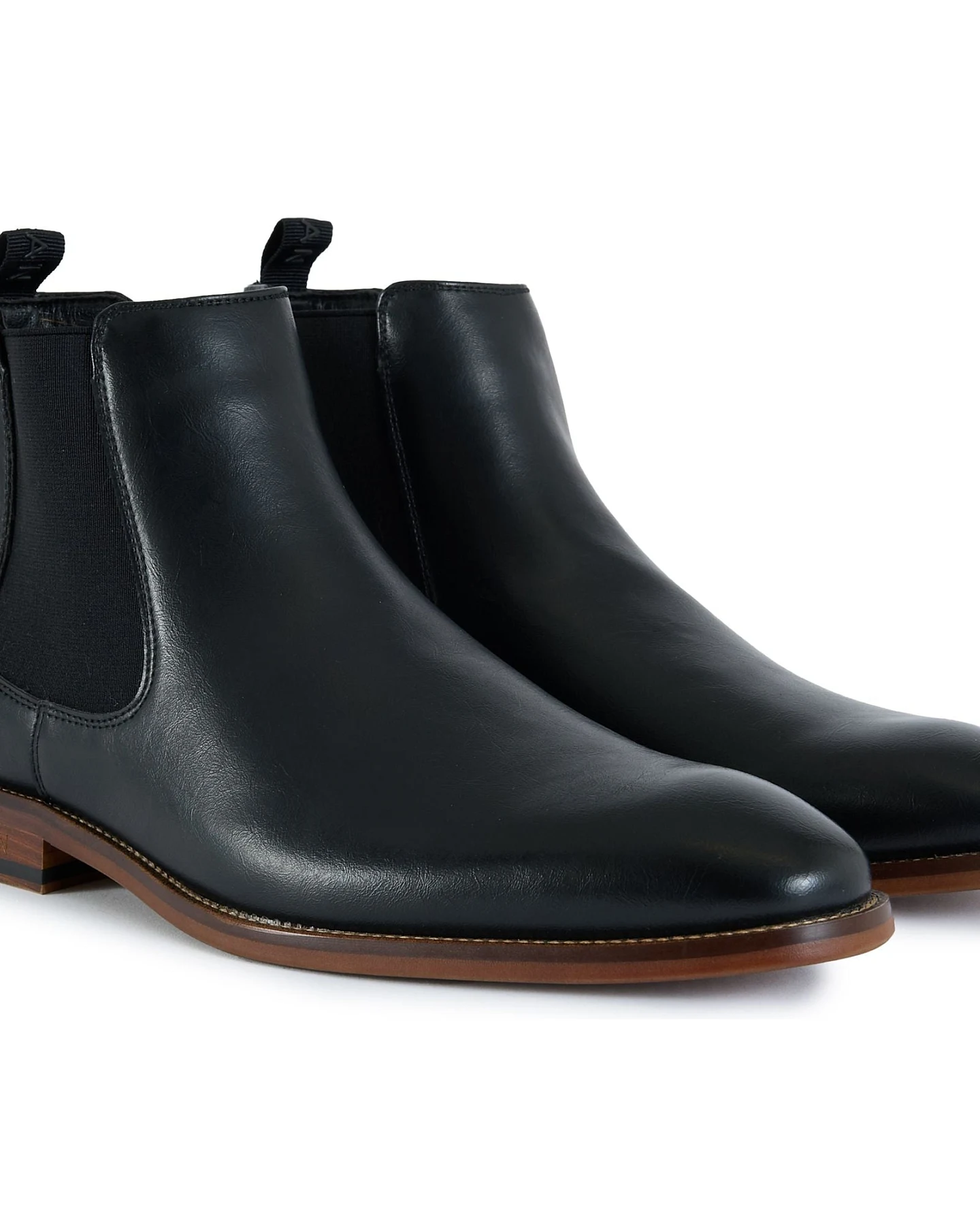 V.GAN Herren vegan Chelsea Boots Affogato Schwarz – Ansicht 2