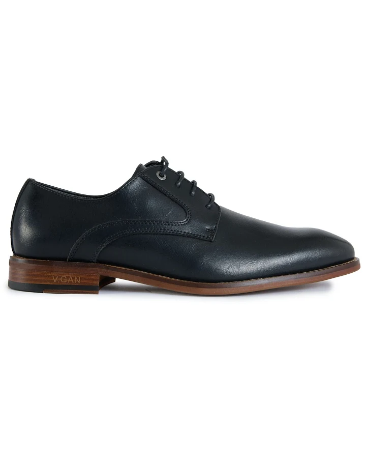 V.GAN Herren vegan Derby Schuhe Americano Schwarz