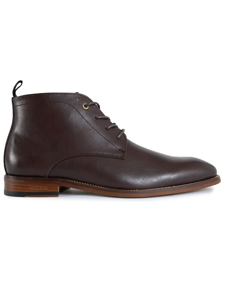 V.GAN Herren vegan Stiefel Espresso Chukka Braun