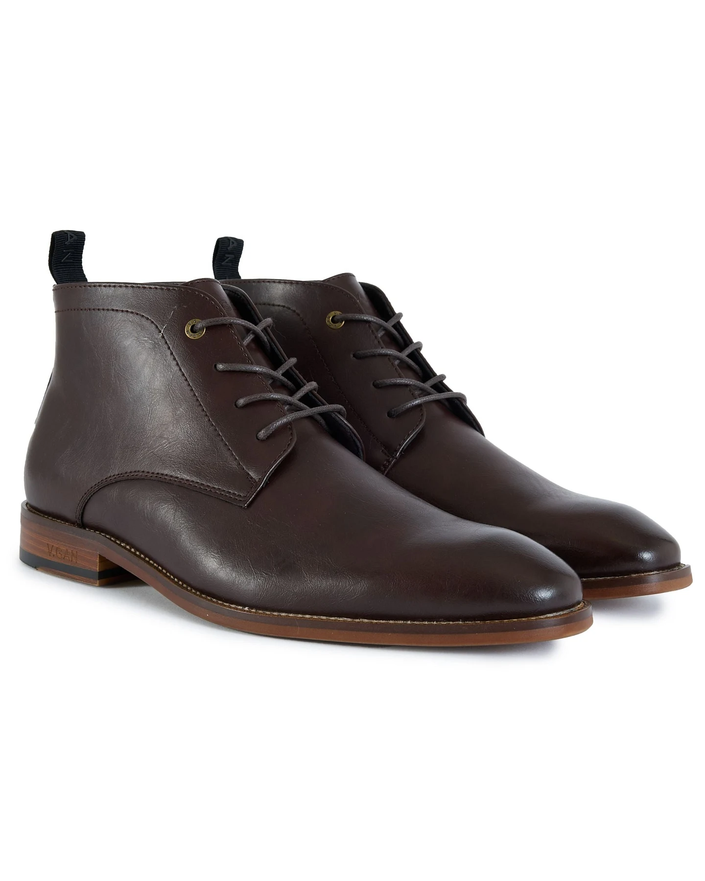 V.GAN Herren vegan Stiefel Espresso Chukka Braun – Ansicht 2