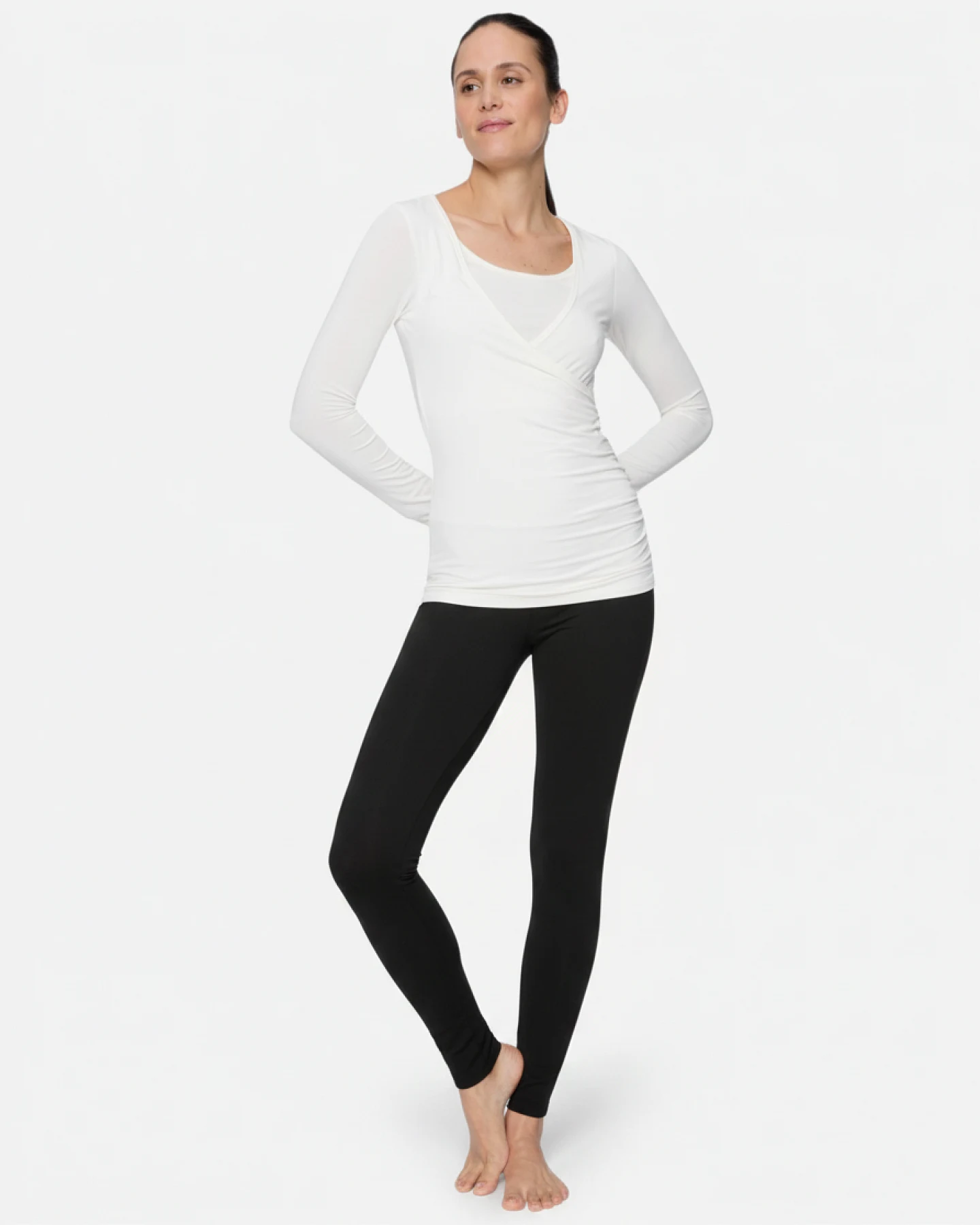 Curare Wrap Shirt - Soft White XL – Ansicht 4