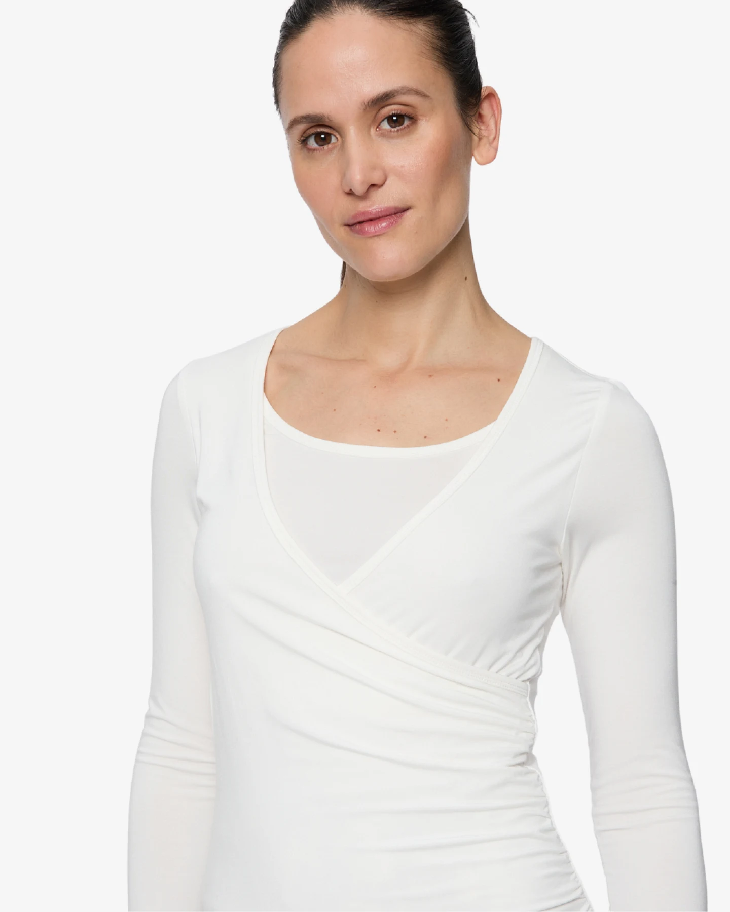 Curare Wrap Shirt - Soft White S – Ansicht 3