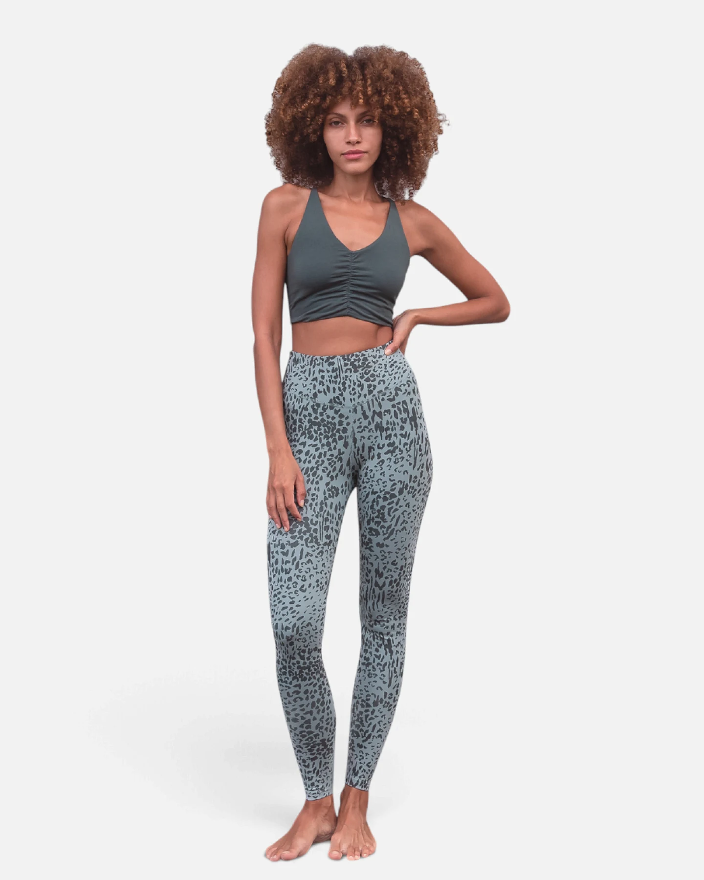 Jaya Organics Leggings Susan Animal - Aqua L – Ansicht 3
