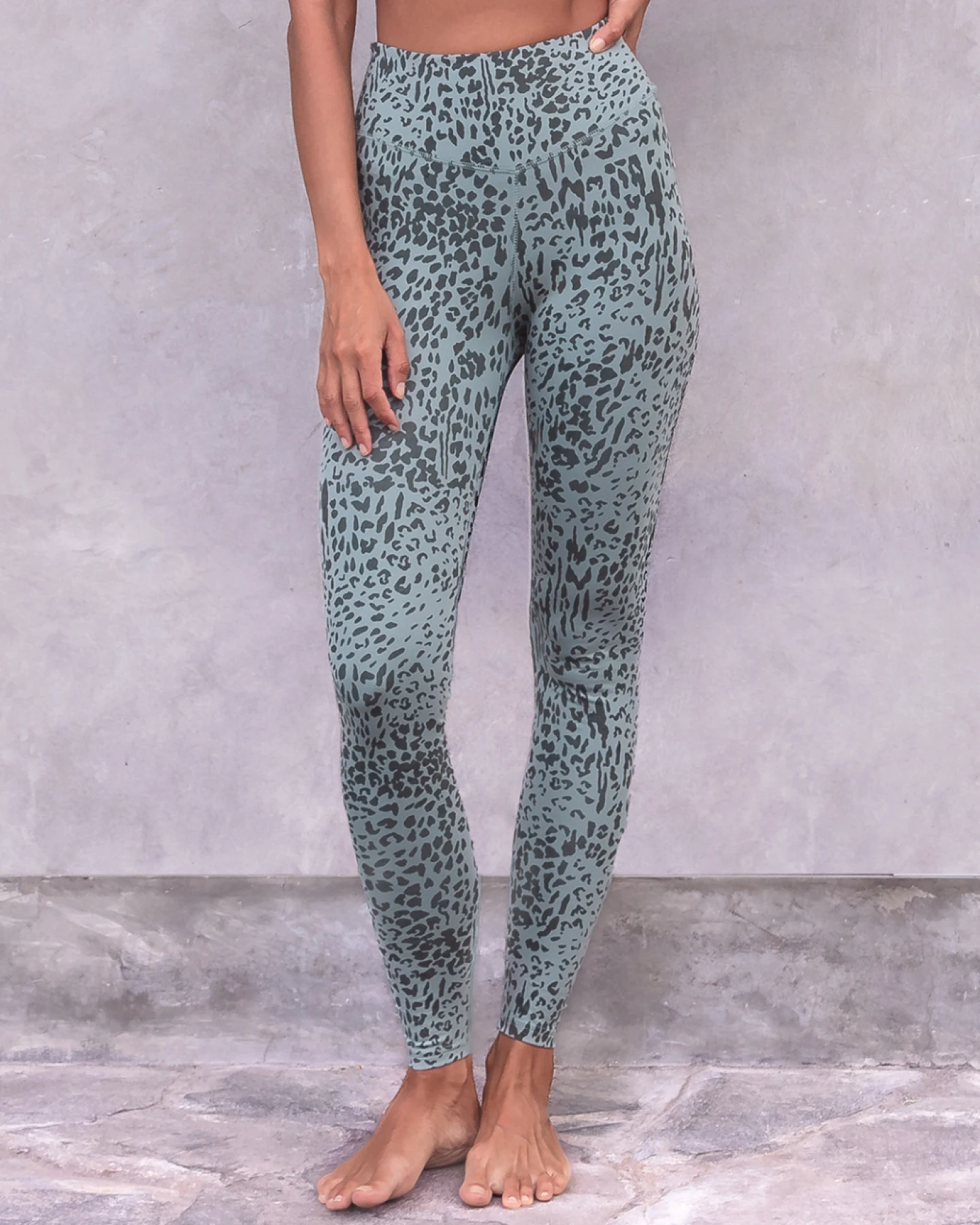 Jaya Organics Leggings Susan Animal - Aqua M – Ansicht 2