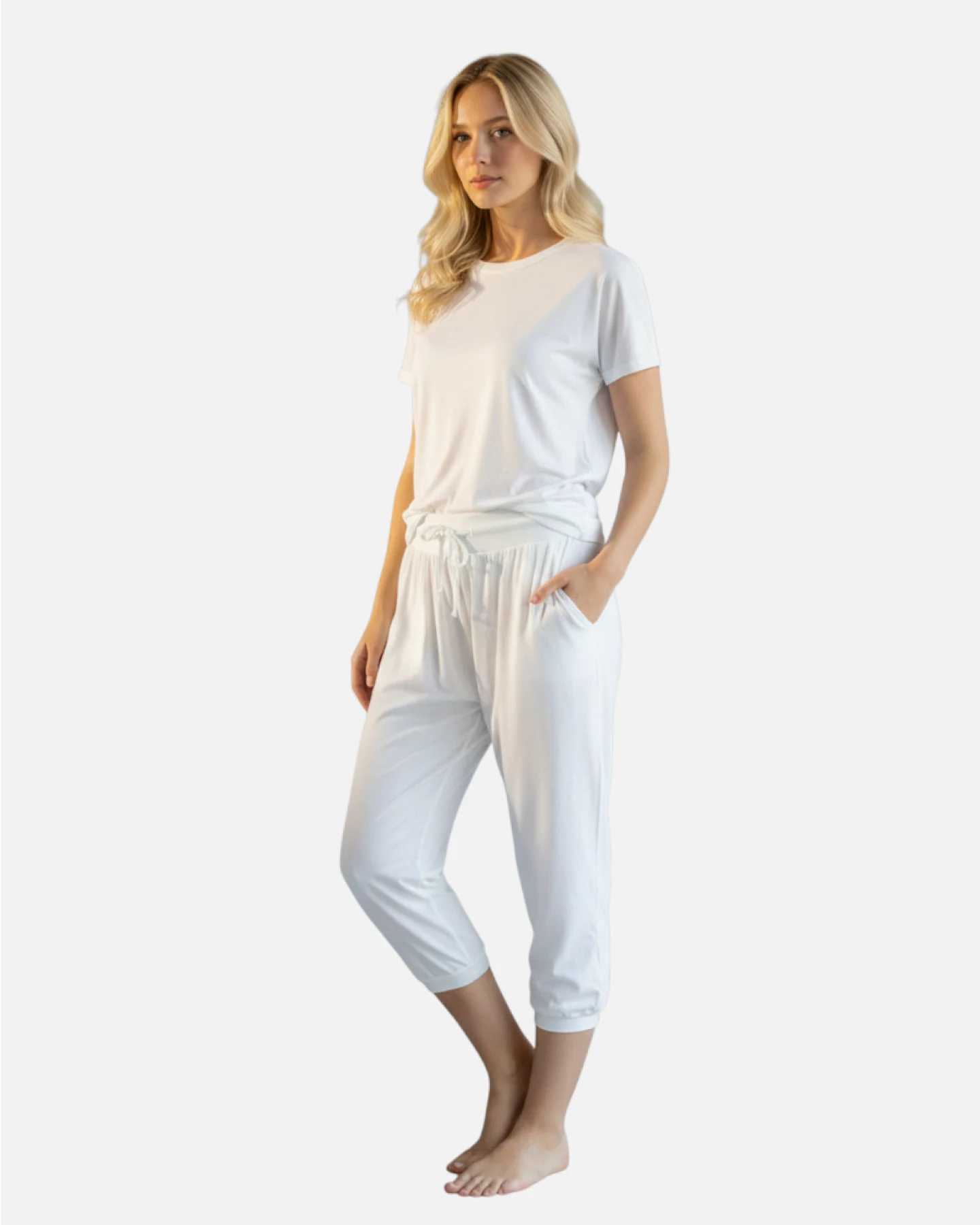 Curare Capri Pants Relaxed - Soft White S – Ansicht 2