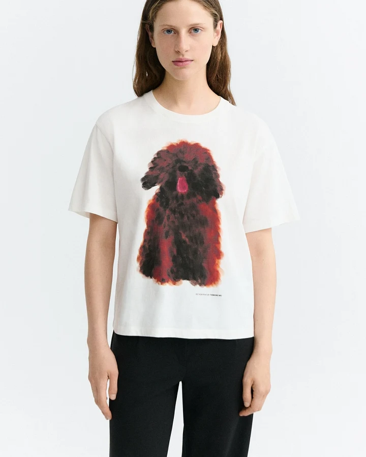 Produktseite: T-Shirt Lucia Pet Portrait Weiß
