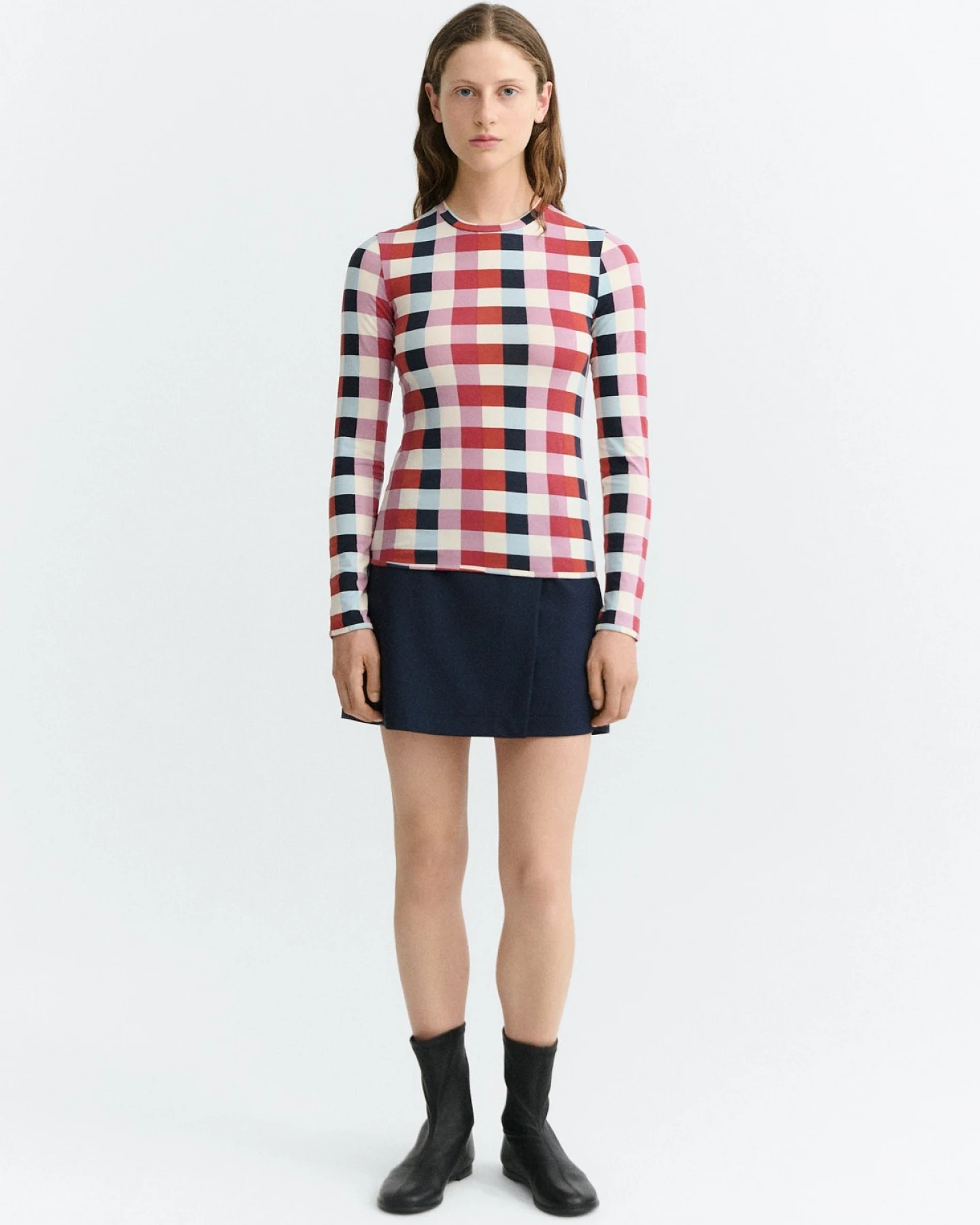 Longsleeve Brisa Cheschire Checks Rot – Ansicht 3