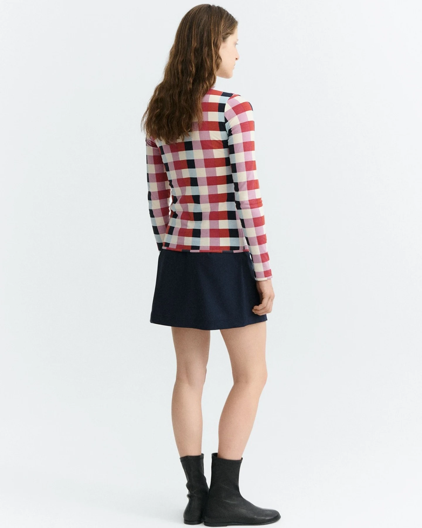 Longsleeve Brisa Cheschire Checks Rot – Ansicht 4