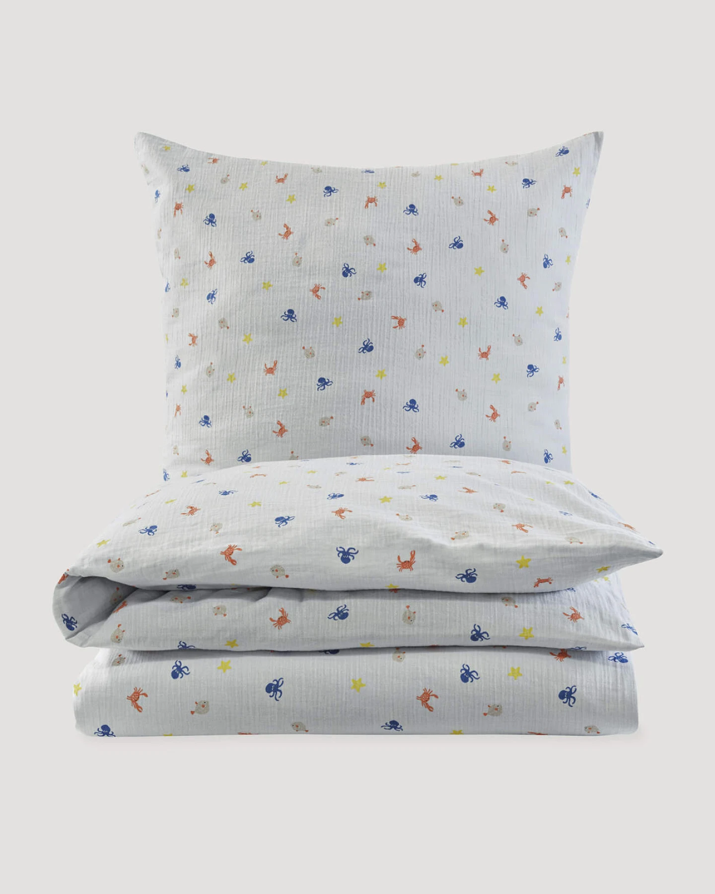 hessnatur Baby Musselin Bettwäsche aus Bio-Baumwolle - blau - Größe 100x135 / 40x60 cm – Ansicht 3