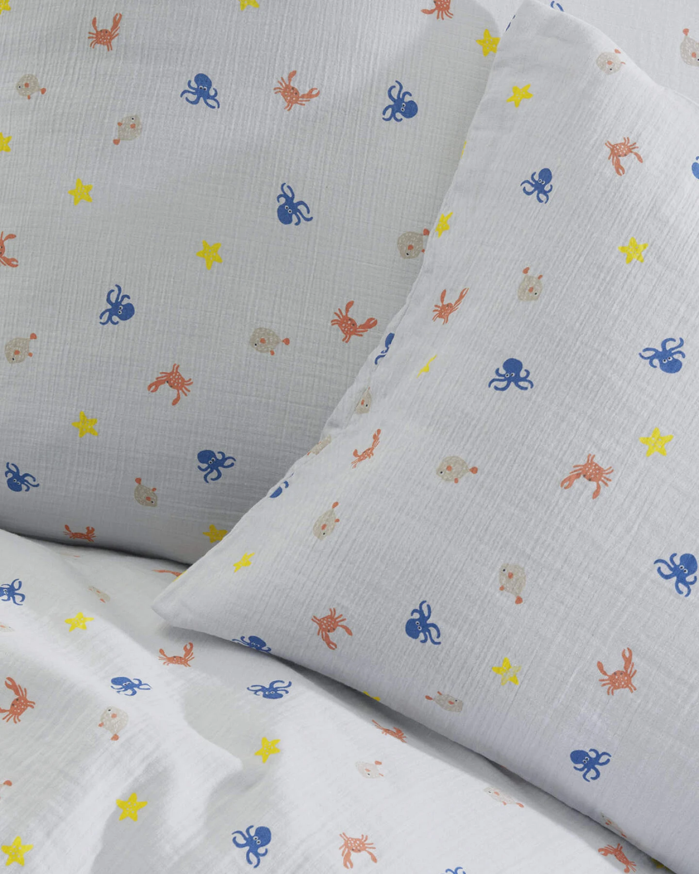 hessnatur Baby Musselin Bettwäsche aus Bio-Baumwolle - blau - Größe 100x135 / 40x60 cm – Ansicht 4