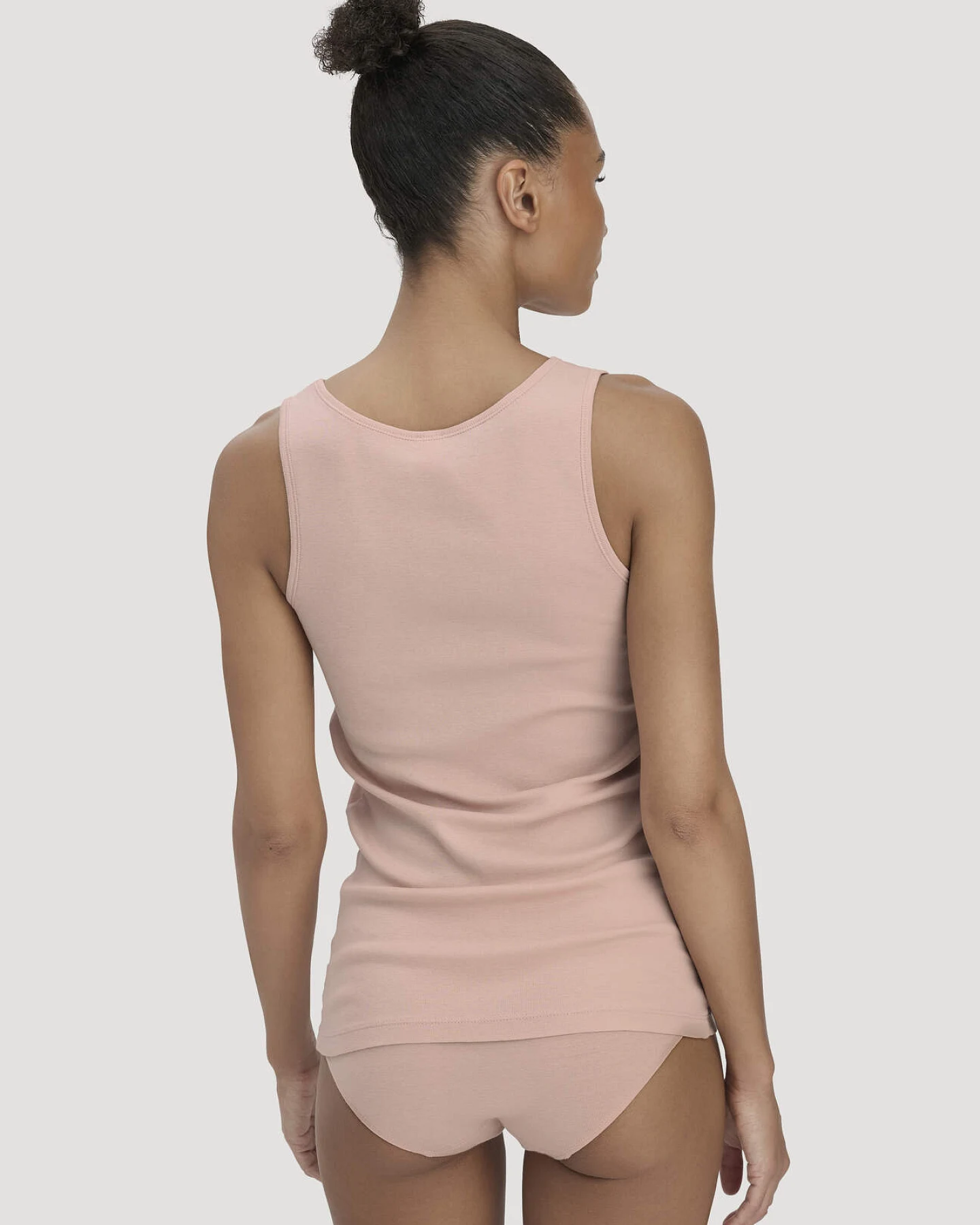 hessnatur Damen Rundhals Tanktop im 2-Pack PURE COTTON aus Bio-Baumwolle - rosa - Größe 46 – Ansicht 2