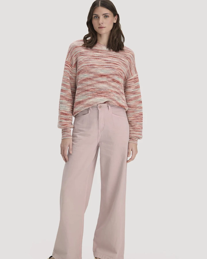 hessnatur Damen Jeans VONNA Super Wide Leg aus Bio-Baumwolle mit TENCEL™ Lyocell - rosa - Größe 30/34