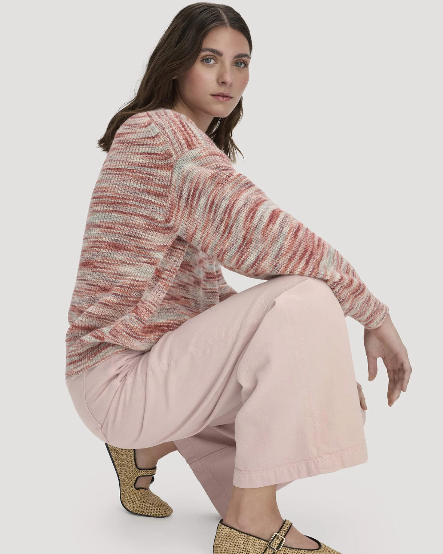 hessnatur Damen Jeans VONNA Super Wide Leg aus Bio-Baumwolle mit TENCEL™ Lyocell - rosa - Größe 30/34 – Ansicht 4