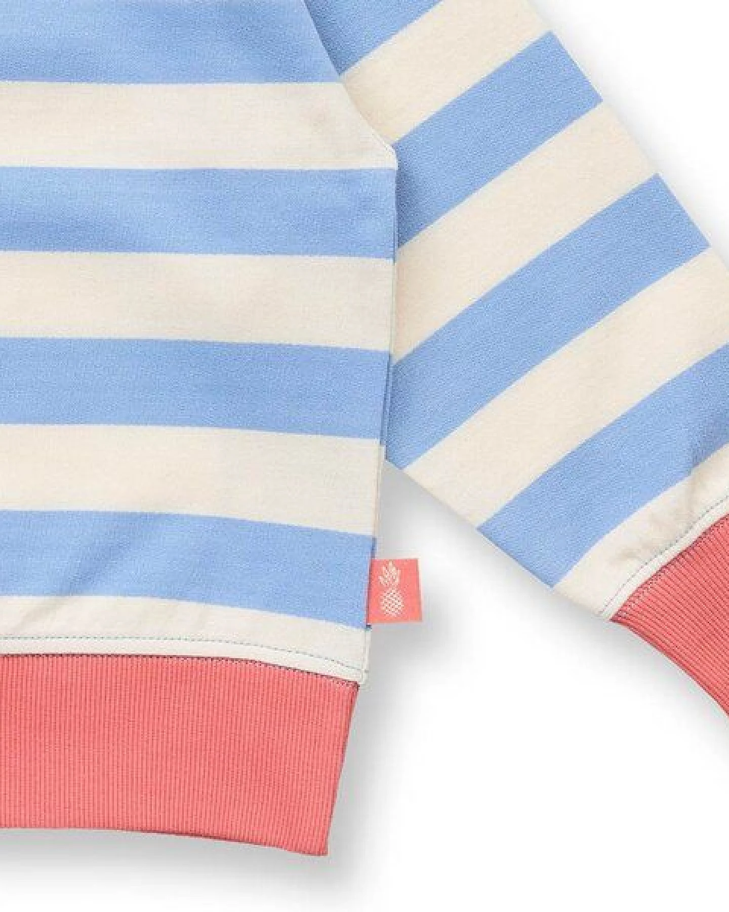 Sense Organics Kinder Sweatshirt blau-weiß geringelt, Modell DARI – Ansicht 4
