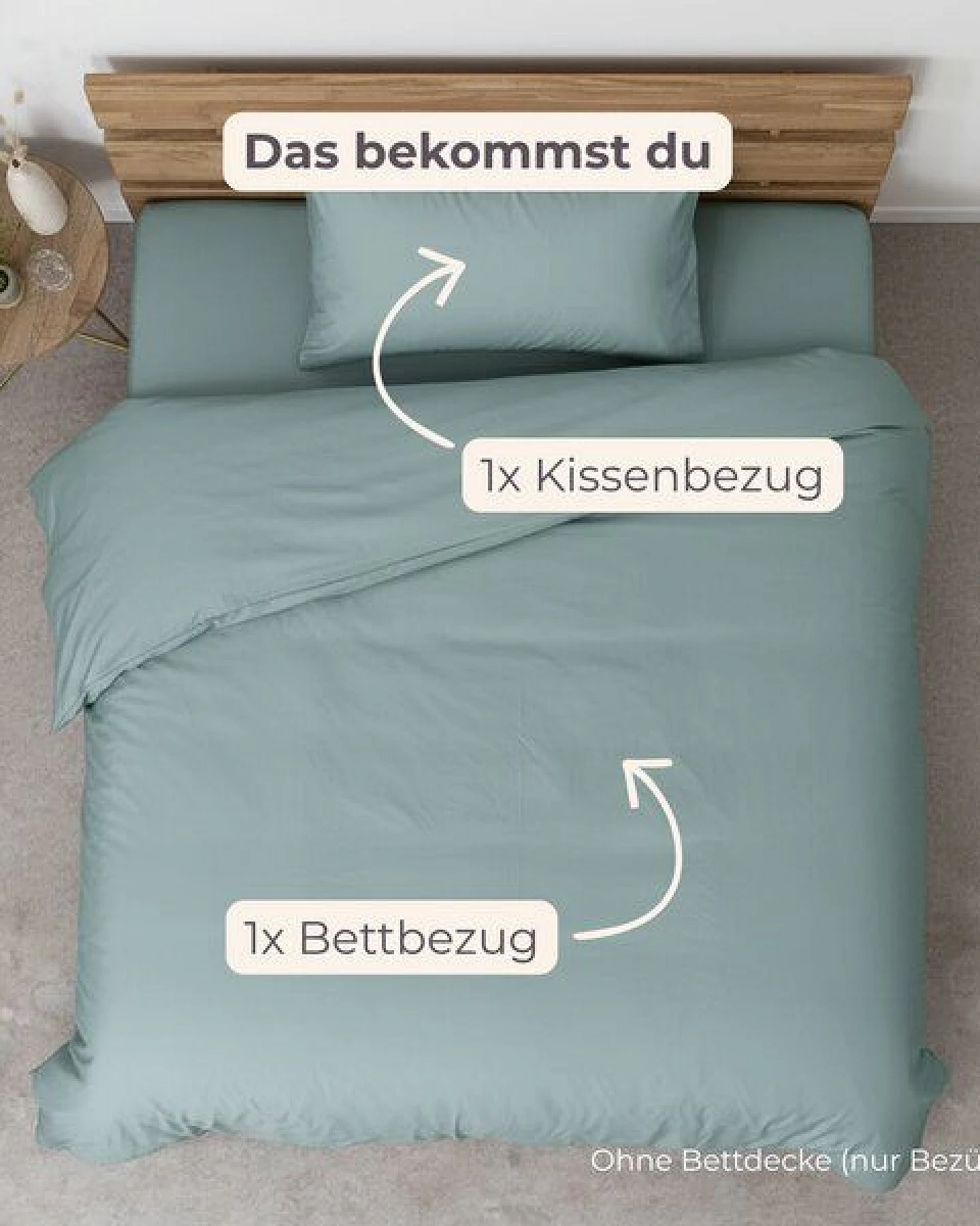 AGA.PIE Bettwäsche-Set aus 100% Lyocell aus Bambuscellulose, für Allergiker – Ansicht 2