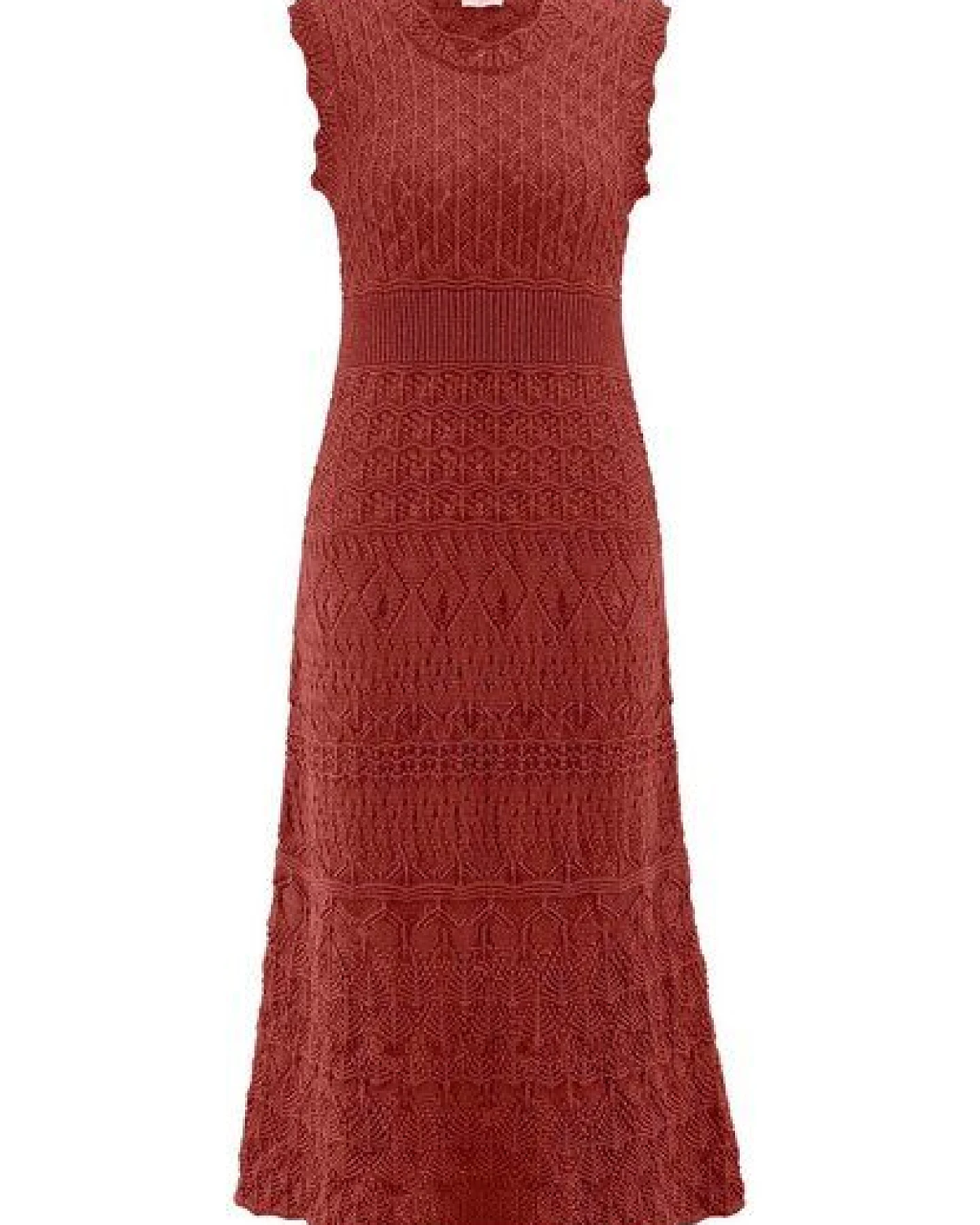hessnatur Strick Kleid Midi aus reiner Bio-Baumwolle – Ansicht 3