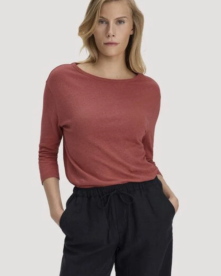 hessnatur Longsleeve Relaxed aus Leinen mit reiner Bio-Baumwolle