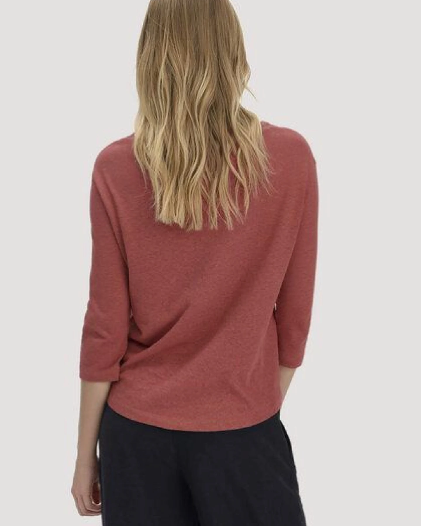 hessnatur Longsleeve Relaxed aus Leinen mit reiner Bio-Baumwolle – Ansicht 2