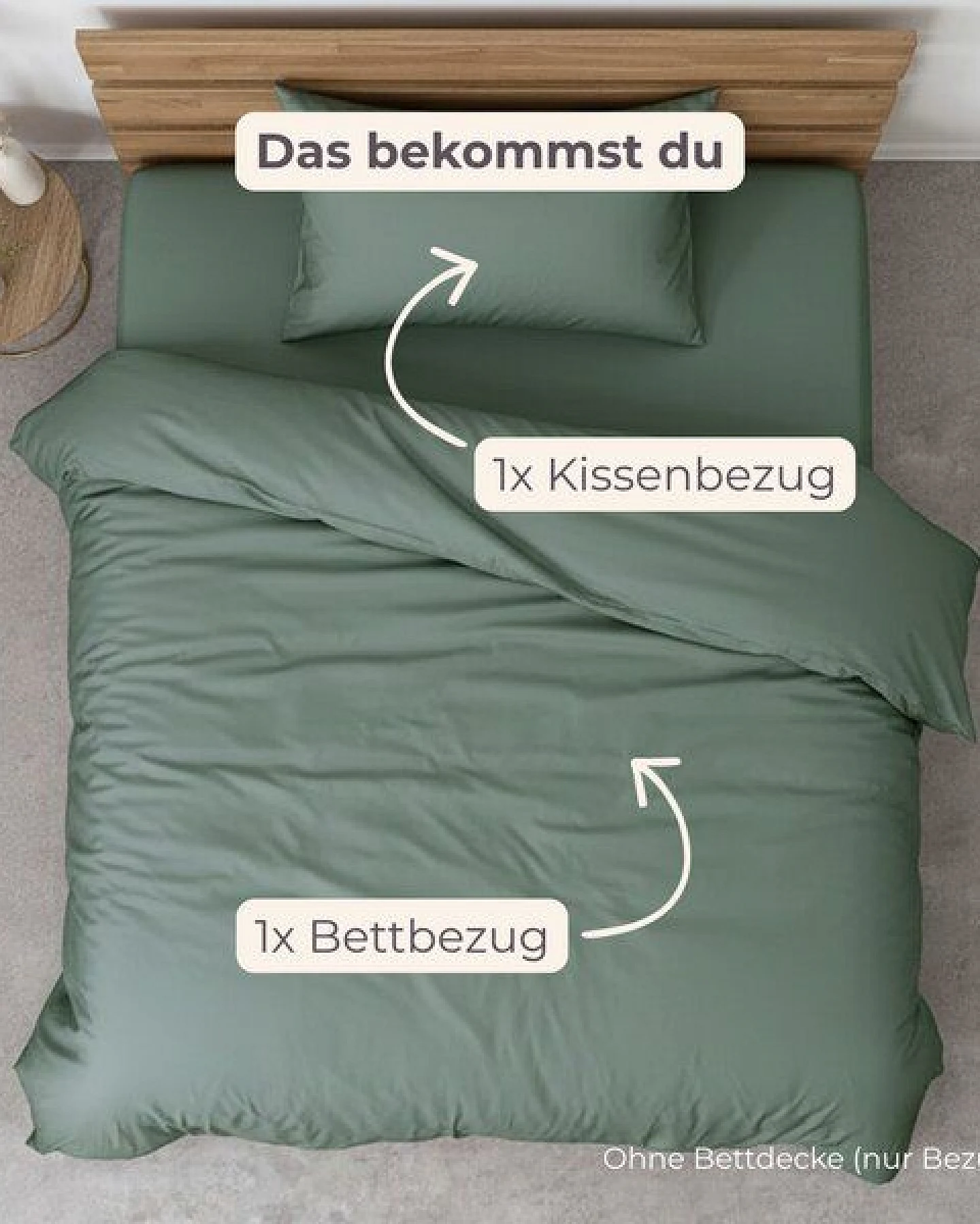 AGA.PIE Bettwäsche-Set aus 100% Lyocell aus Bambuscellulose, für Allergiker – Ansicht 2