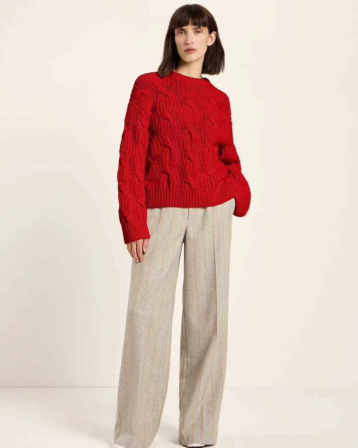 Strukturpullover Oversize (GOTS)
