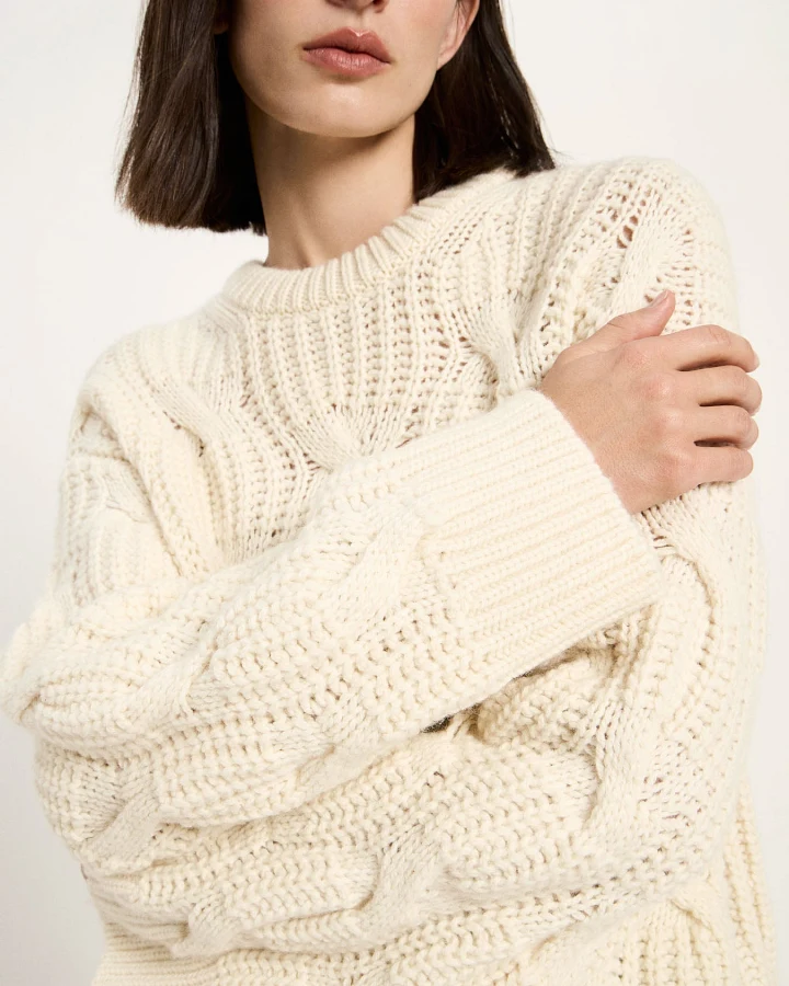Strukturpullover Oversize (GOTS)