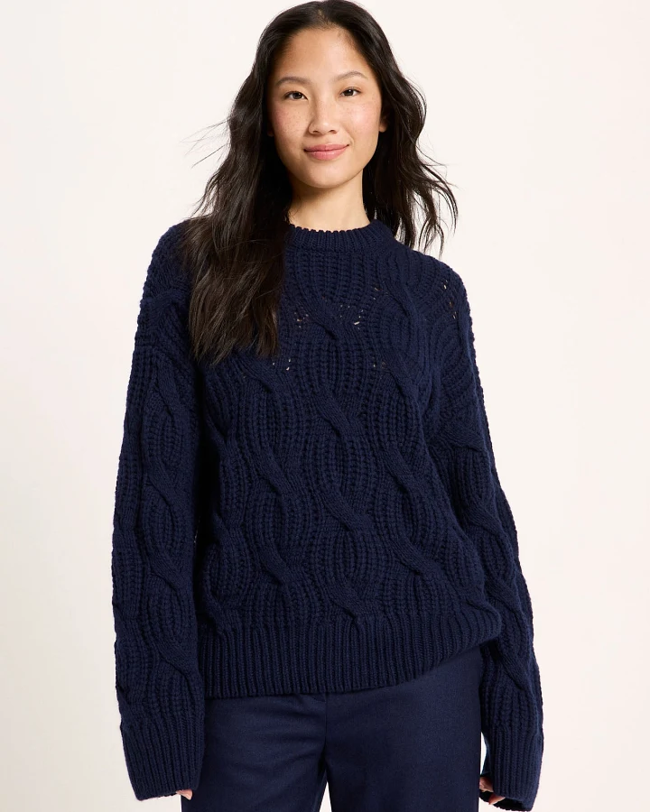 Strukturpullover Oversize (GOTS)