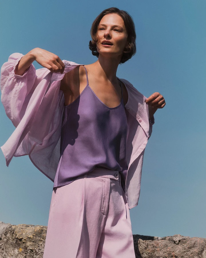 Bluse mit Kräuseln
