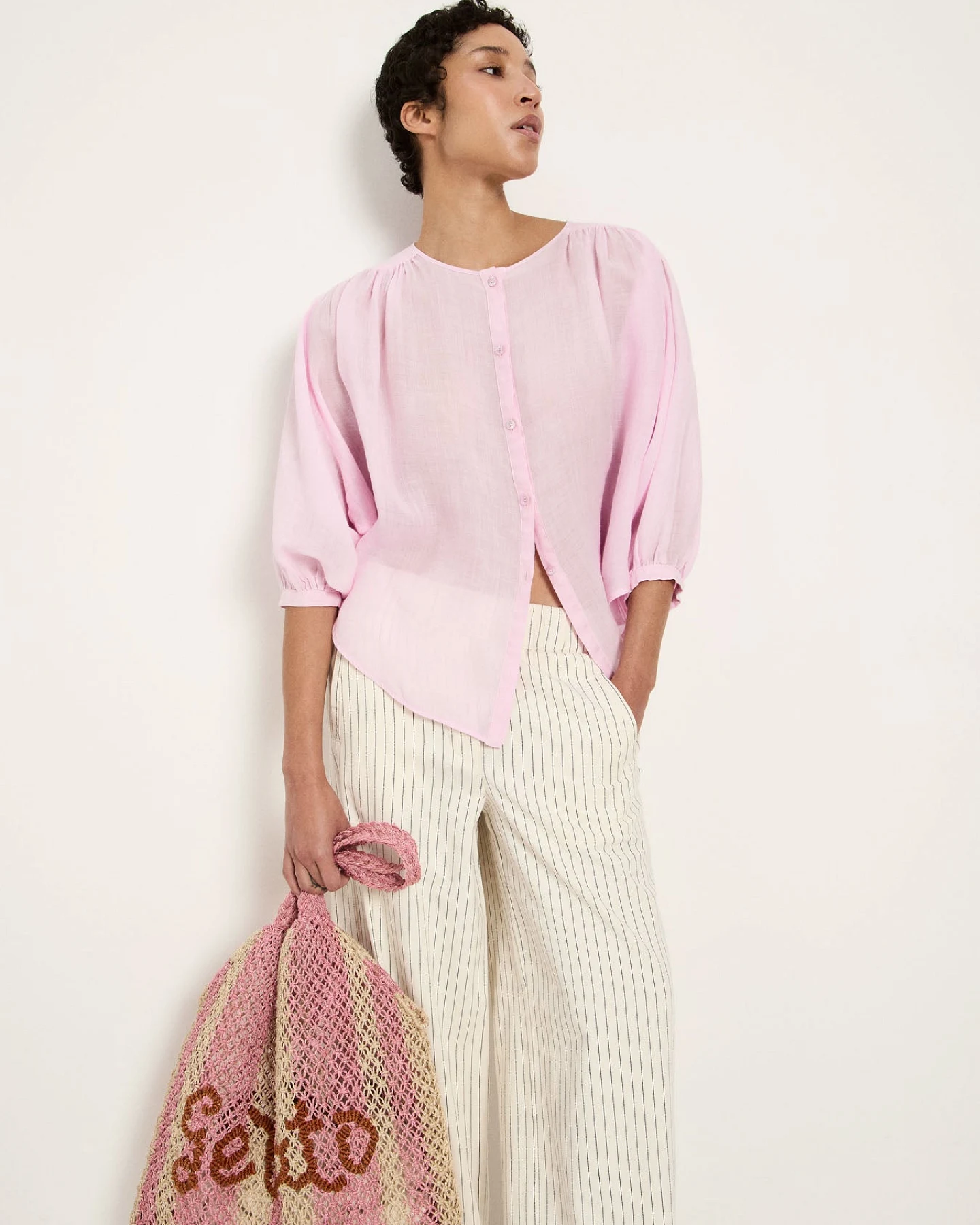 Bluse mit Kräuseln – Ansicht 3