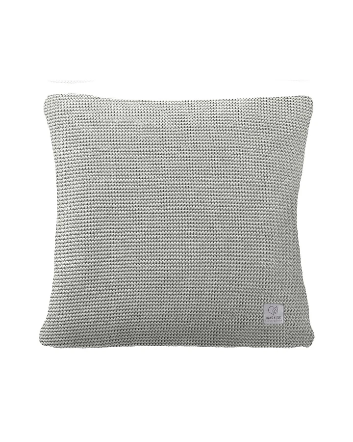 Kissenbezug 40x40 cm Baumwolle vanilla-grey-melange Mit Reißverschluss