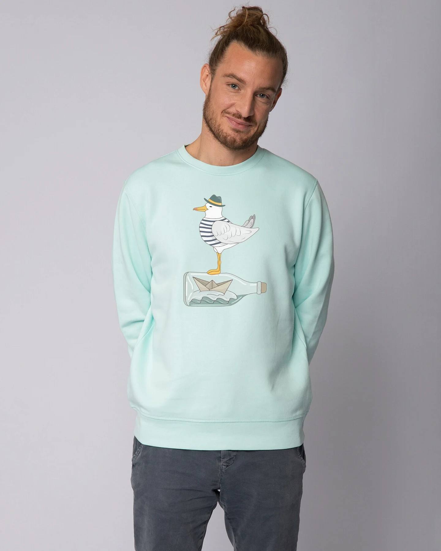 Watapparel Sweatshirt Möwe mit Hut – Ansicht 2