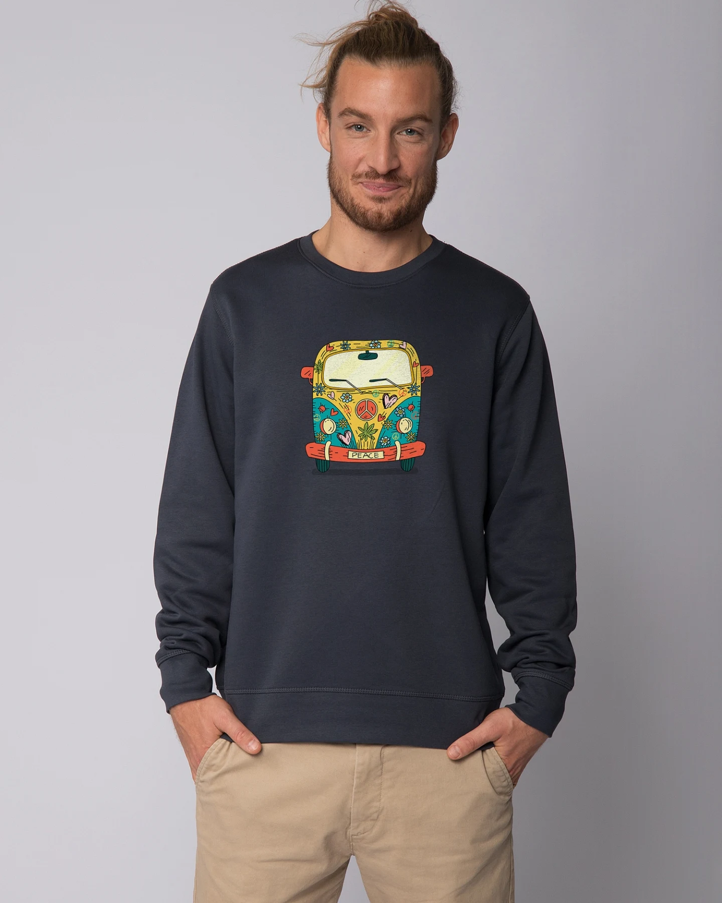 Watapparel Sweatshirt Hippies Bus – Ansicht 2
