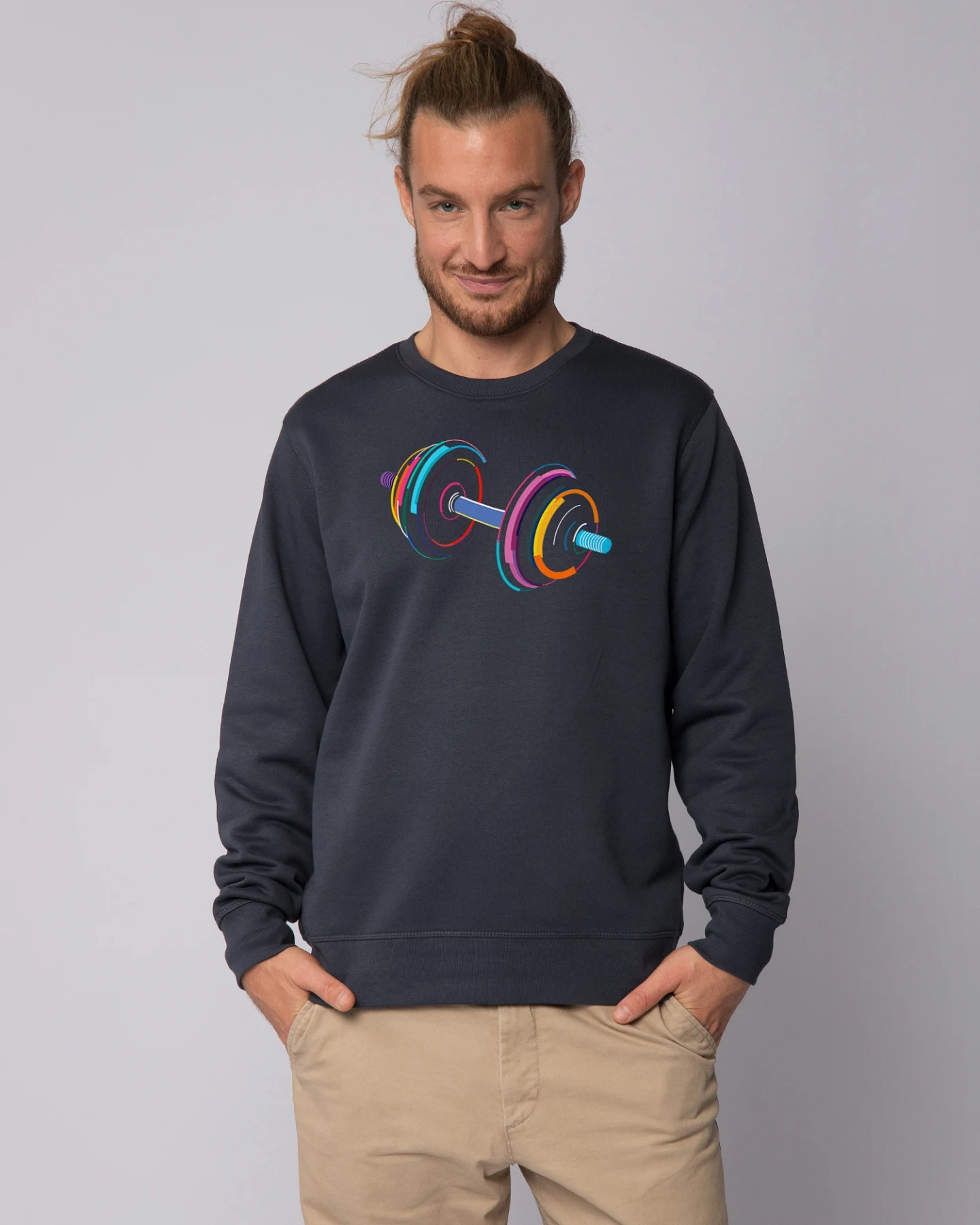 Watapparel Sweatshirt 80s Hantel – Ansicht 2