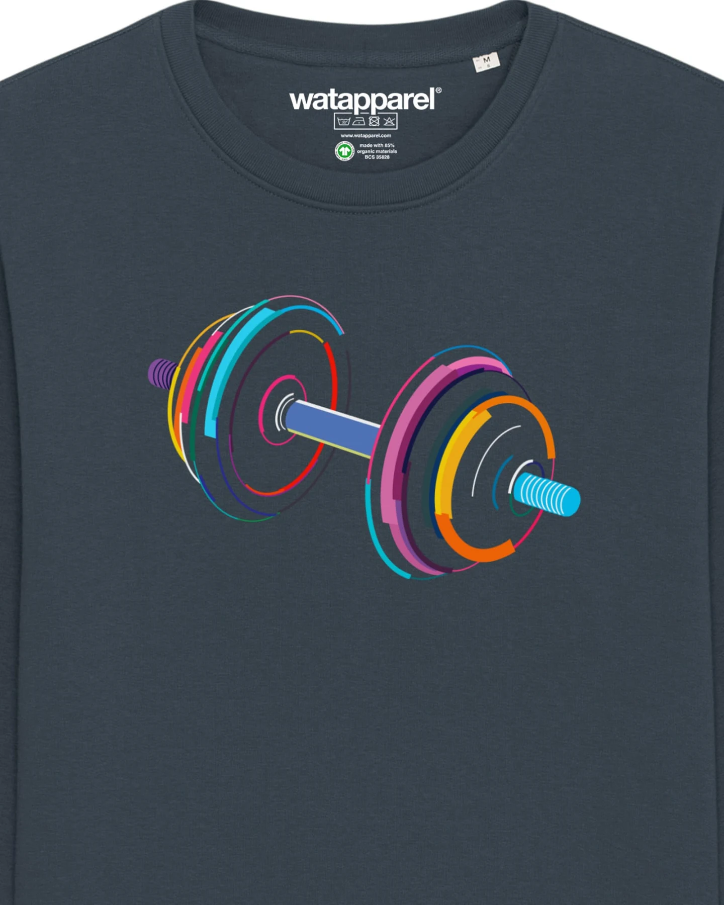 Watapparel Sweatshirt 80s Hantel – Ansicht 3
