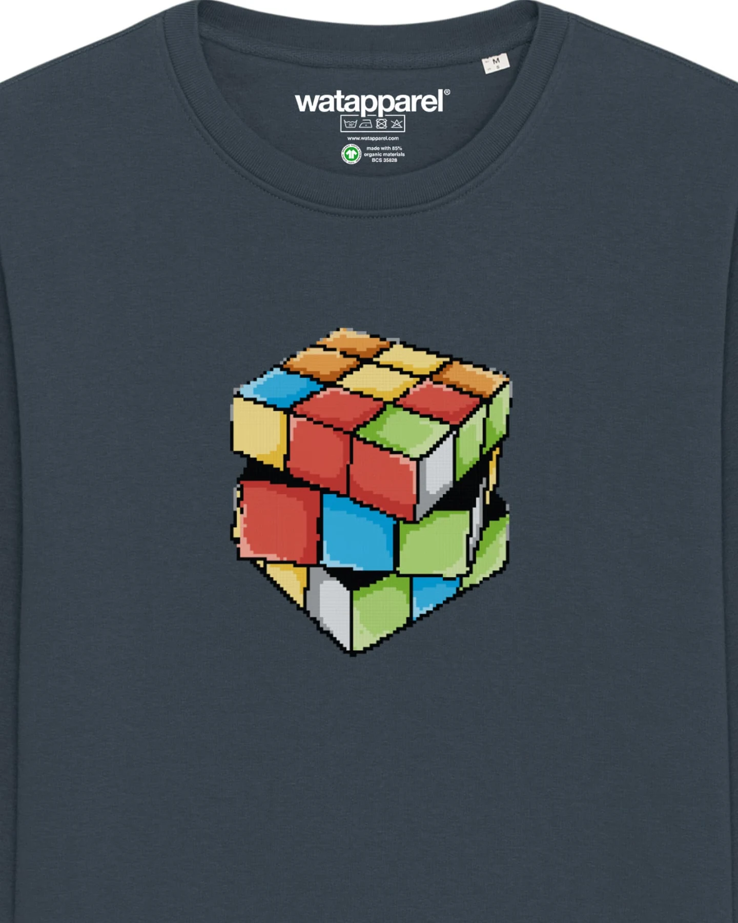 Watapparel Sweatshirt Pixel Zauberwürfel – Ansicht 3