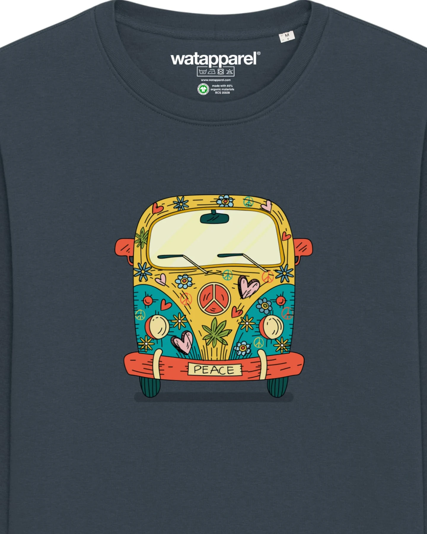 Watapparel Sweatshirt Hippies Bus – Ansicht 3
