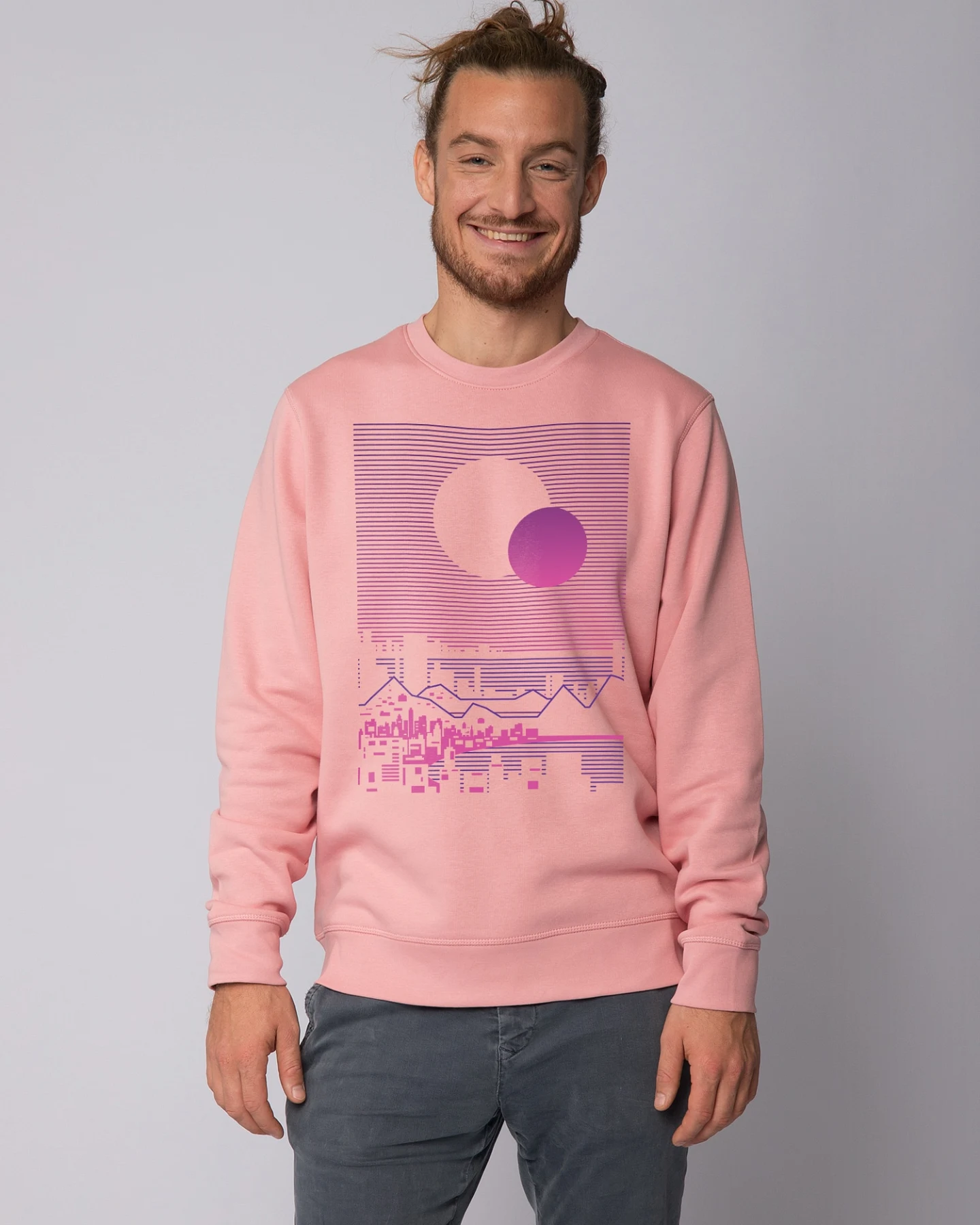 Watapparel Sweatshirt Sun and Moon Skyline – Ansicht 2