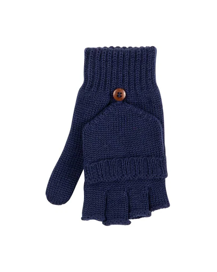 Pure Pure by Bauer - Kinder-Halbfingerhandschuh Merinowolle marine 5