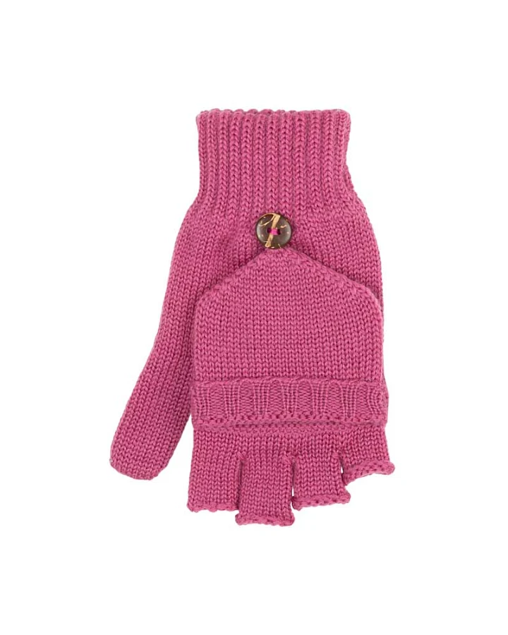 Pure Pure by Bauer - Kinder-Halbfingerhandschuh Merinowolle beere 5