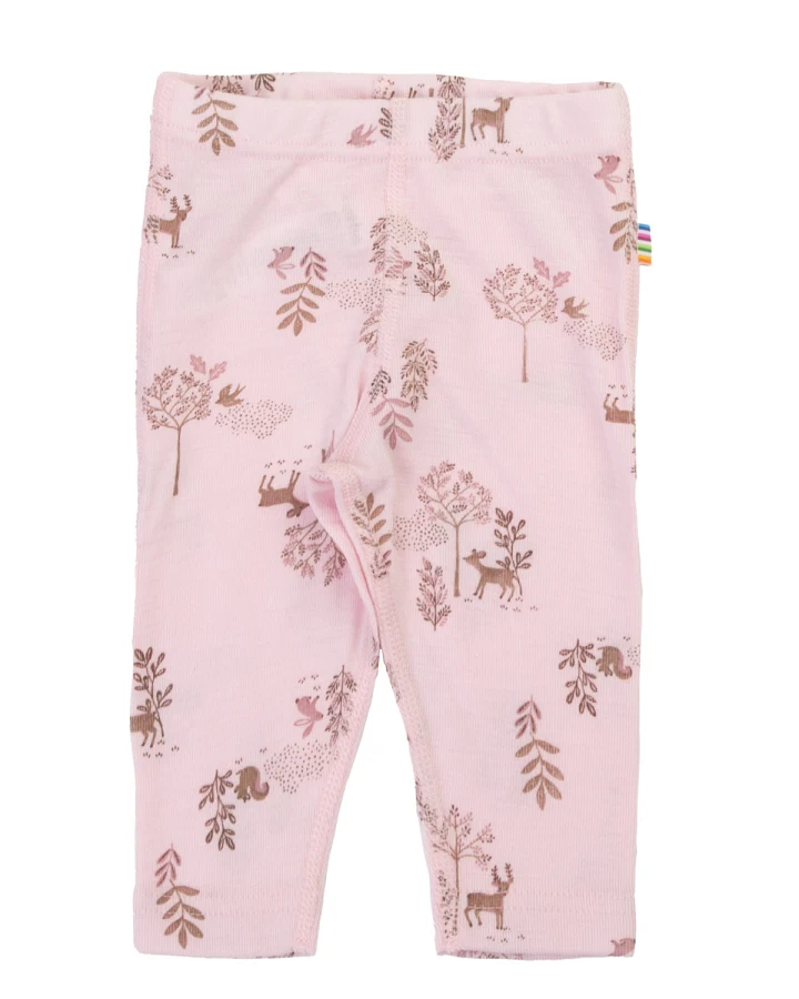 Joha - Leggings Wolle Seide "Wald" rosa