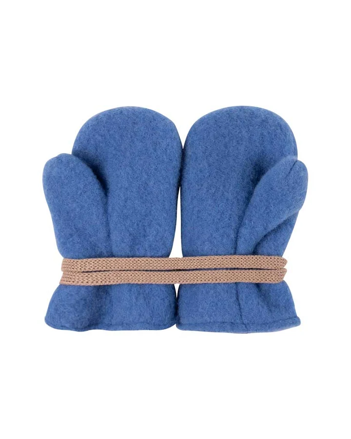 Pure Pure by Bauer - Baby-Fäustlinge Wollfleece bright-blue 1